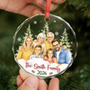 Custom Photo Circle Glass Ornament - Personalized Christmas Birthday Gifts For Mom, Dad, Brother, Sister - Making Memories Together Every Day