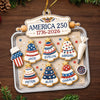 Custom Acrylic Ornament - Personalized America 250th Anniversary Christmas Gifts For Mom, Dad, Brother, Sister - Home Of The Sweet Free