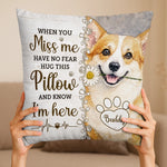 Custom Photo Pillow - Personalized Pet Memorial Sympathy Gifts For Dogs, Cats - Forever Live In Your Warm Hugs