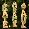 Custom Letter Wooden Ornament - Personalized Christmas Birthday Gifts For Mom, Dad, Brother, Sister - Baked With Love Just For You