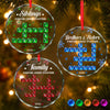 Custom Circle Glass Ornament - Personalized Christmas Birthday Gifts For Mom, Dad, Brother, Sister - Partners In Every Adventure