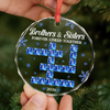 Custom Circle Glass Ornament - Personalized Christmas Birthday Gifts For Mom, Dad, Brother, Sister - Partners In Every Adventure