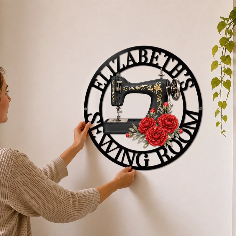 Custom Shaped Metal Sign - Personalized Birthday Tailor Gifts For Sewer, Seamstress - Sewing Is My Therapy