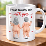 Custom Mug - Personalized Anniversary Wedding Gifts For Husband And Wife, Him And Her - Growing Old Together With You
