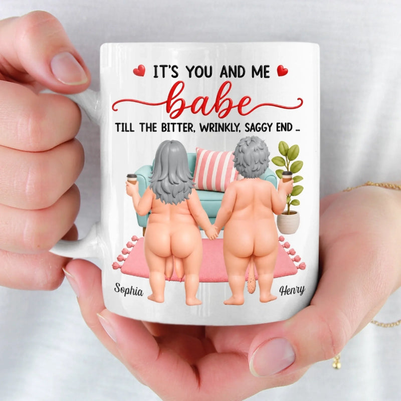 Custom Mug - Personalized Anniversary Wedding Gifts For Husband And Wife, Him And Her - Aging Together, Laughing Forever