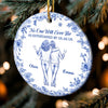 Custom Ceramic Ornament - Personalized Best Friend Christmas Birthday Gifts For Women, Besties, Sisters, BFF - Good Vibes Great Memories