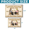 Custom Home Decor Metal Sign - Personalized Anniversary Wedding Gifts For Husband And Wife, Him And Her - Good Times, Cold Drinks, Happy Heart