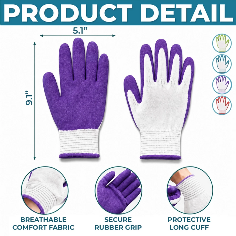 Custom Coated Grip Gardening Gloves - Personalized Birthday Garden Gifts For Gardeners - Never Enough Green In Life