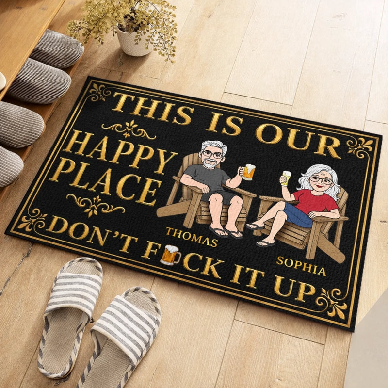 Custom Home Decor Decorative Mat - Personalized Summer Vacation And Travel Gifts For Husband And Wife, Him And Her - Living Our Best Golden Summer