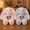 Custom Photo Heart Bunny Plush - Personalized  Memorial Sympathy Gifts For Loss Of Mom, Dad - Forever Remembered With Love