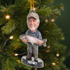 Custom Photo Acrylic Ornament - Personalized Christmas Birthday Fishing Gifts For Fisherman - Reel Good Times With Best Catch