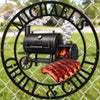 Custom BBQ Shaped Metal Sign - Personalized Grilling Gifts For BBQ Lovers, Husband, Son, Grandson, Brother, Grandpa, Dad, Yourself - Smoke Fire Good Times