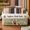 Custom Storage Basket - Personalized Bookish Gifts For Book Lovers, Bookworms, Readers - Where Stories Bloom