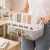 Custom Storage Basket - Personalized Bookish Gifts For Book Lovers, Bookworms, Readers - Where Stories Bloom
