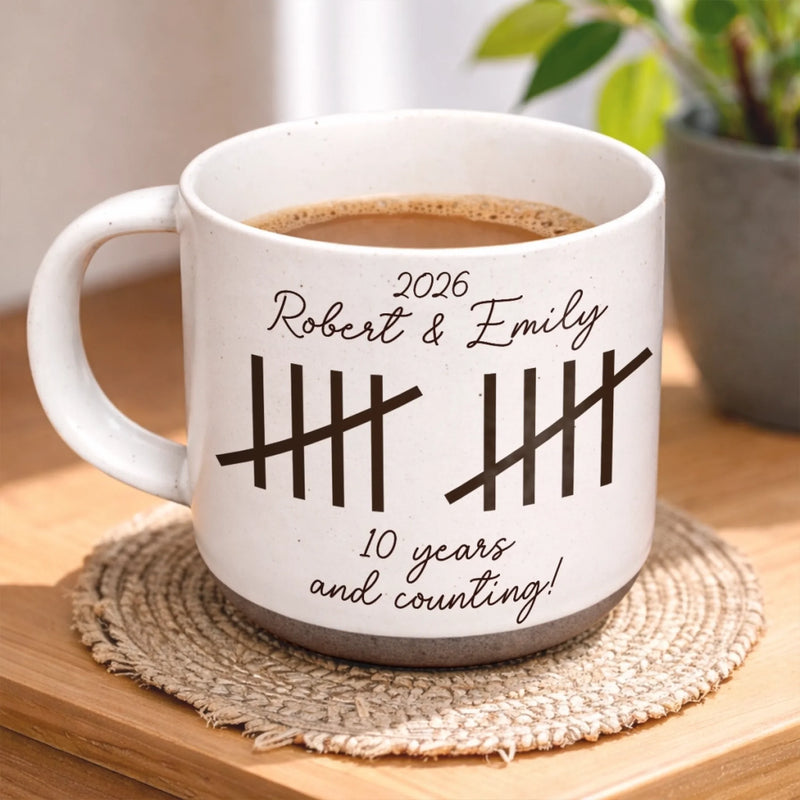 Custom Pottery Mug - Personalized Anniversary Wedding Gifts For Husband And Wife, Him And Her - Love Makes Us Better