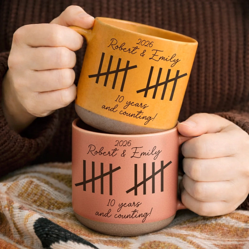 Custom Pottery Mug - Personalized Anniversary Wedding Gifts For Husband And Wife, Him And Her - Love Makes Us Better