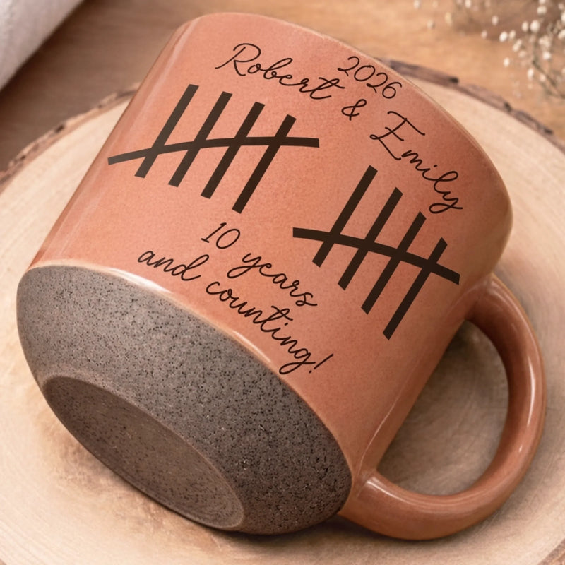 Custom Pottery Mug - Personalized Anniversary Wedding Gifts For Husband And Wife, Him And Her - Love Makes Us Better