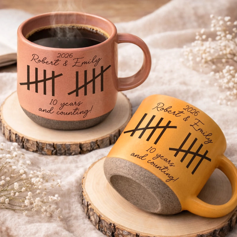 Custom Pottery Mug - Personalized Anniversary Wedding Gifts For Husband And Wife, Him And Her - Love Makes Us Better