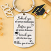 Cherished Memories, Bright Dreams, Endless Love - Family Personalized Custom Engraved Graduation Keychain - Graduation Gift For Family Members, Siblings, Brothers, Sisters