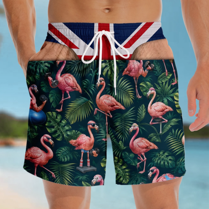 Custom Funny Men Swim Trunks - Personalized Birthday Gifts For Husband, Son, Grandson, Brother, Grandpa, Dad, Yourself - Living That Coastal Life
