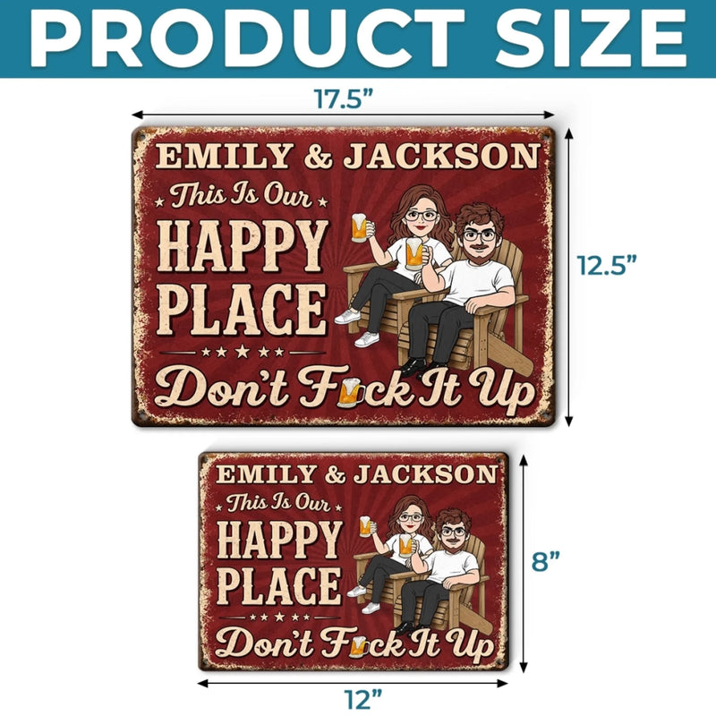 Custom Home Decor Metal Sign - Personalized Summer Vacation And Travel Gifts For Husband And Wife, Him And Her - Our Sweet Spot