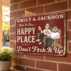 Custom Home Decor Metal Sign - Personalized Summer Vacation And Travel Gifts For Husband And Wife, Him And Her - Our Sweet Spot