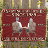 Custom Home Decor Metal Sign - Personalized Summer Vacation And Travel Gifts For Husband And Wife, Him And Her - Home Happy Zone
