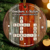 Custom Scrabble Ceramic Ornament - Personalized Christmas Birthday Gifts For Mom, Dad, Brother, Sister - Family Crosswords Forever