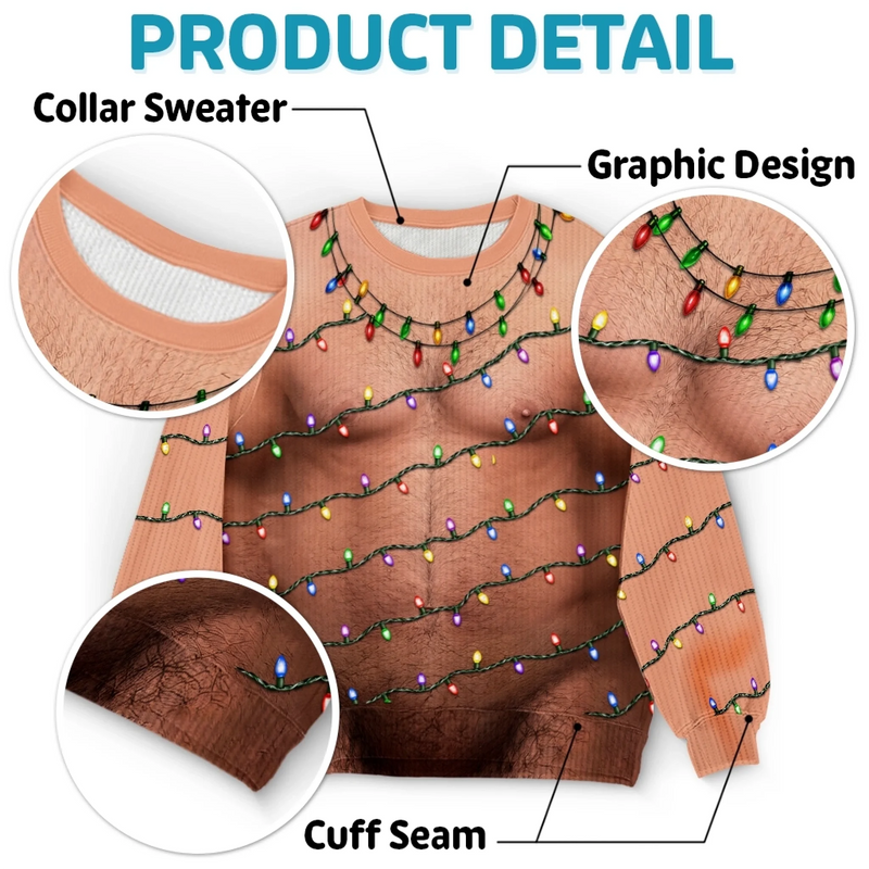 Custom Funny Ugly Sweatshirt - Personalized Christmas Birthday Gifts For Husband, Son, Grandson, Brother, Grandpa, Dad, Yourself - Bringing Pure Heat To Parties