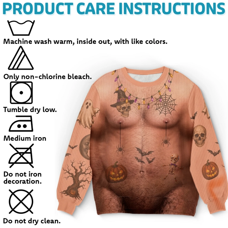 Custom Funny Ugly Sweatshirt - Personalized Halloween Birthday Gifts For Husband, Son, Grandson, Brother, Grandpa, Dad, Yourself - Too Hot To Be Spooky