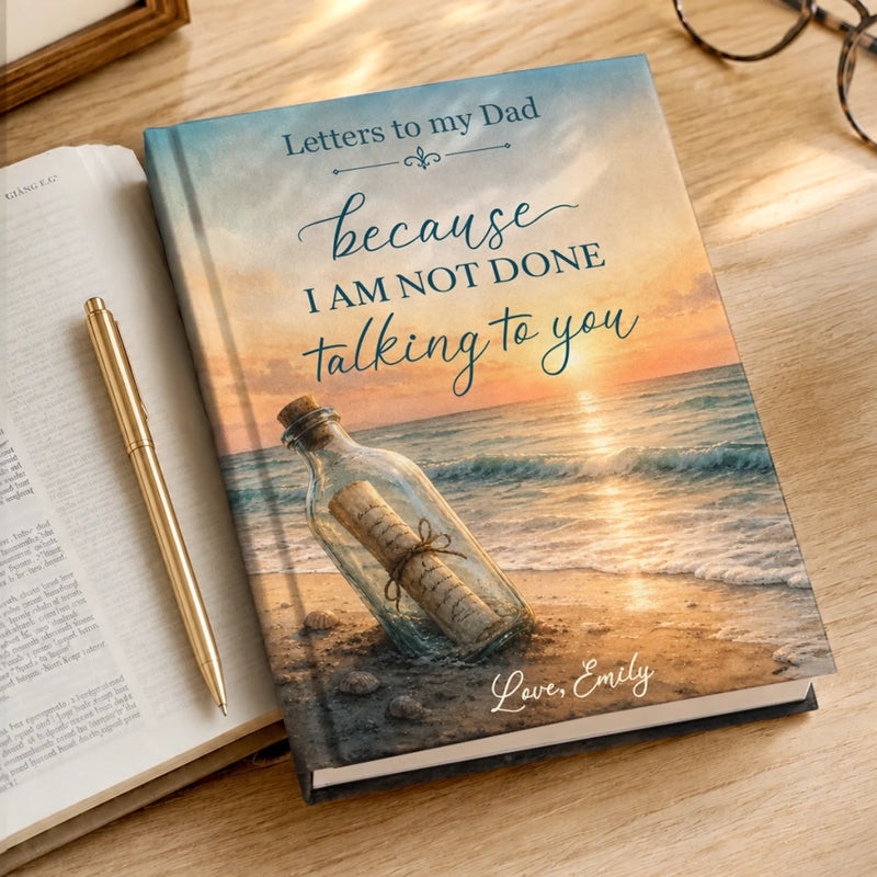 Custom Hardcover Journal - Personalized  Memorial Sympathy Gifts For Loss Of Mom, Dad - I Still Talk To You