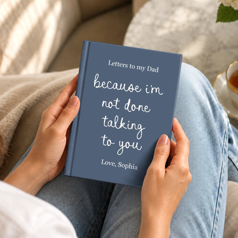 Custom Hardcover Journal - Personalized  Memorial Sympathy Gifts For Loss Of Mom, Dad - My Heart Still Talks To You
