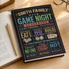 Custom Game Night Hardcover Journal - Personalized Birthday Gifts For Mom, Dad, Brother, Sister - Keep Score Play Hard Win