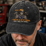 Custom Cap - Personalized Birthday Gifts For Husband, Son, Grandson, Brother, Grandpa, Dad, Yourself - Stupid Is Impossible To Fix