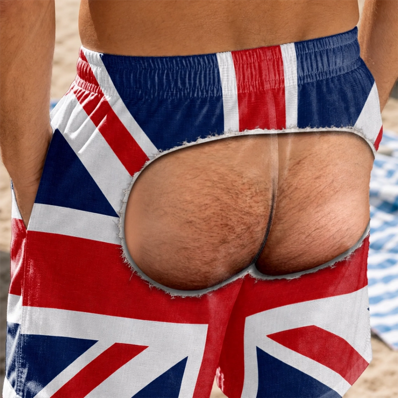Custom Funny Men Swim Trunks - Personalized Summer Vacation And Travel Gifts For Husband, Son, Grandson, Brother, Grandpa, Dad, Yourself - Nice Buns, Mate