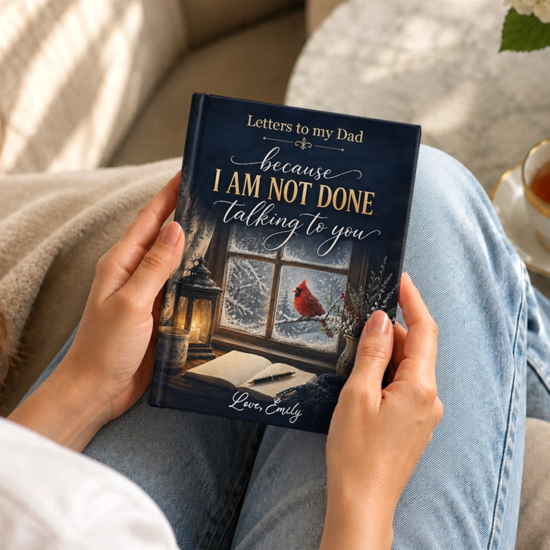 Custom Hardcover Journal - Personalized  Memorial Sympathy Gifts For Loss Of Mom, Dad - Messengers From Heaven With Love
