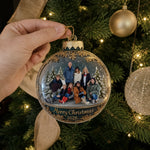 Custom Photo Acrylic Ornament - Personalized Christmas Birthday Gifts For Mom, Dad, Brother, Sister, Kids - Happiness Is Hanging Right Here