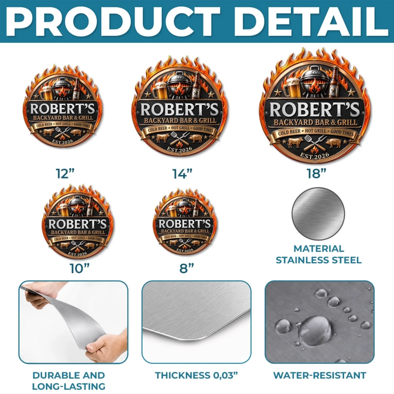 Custom BBQ Shaped Metal Sign - Personalized Grilling Gifts For BBQ Lovers, Husband, Son, Grandson, Brother, Grandpa, Dad, Yourself - Grill Mode Activated