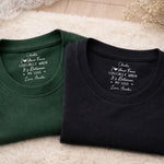 Custom Inside Neck Print T-Shirt - Personalized Anniversary Wedding Gifts For Husband And Wife, Him And Her - Whispered On Neck