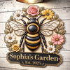 Custom Shaped Metal Sign - Personalized Birthday Garden Gifts For Gardeners - In Full Bloom