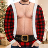 Custom Funny Ugly Sweatshirt - Personalized Christmas Birthday Gifts For Husband, Son, Grandson, Brother, Grandpa, Dad, Yourself - Bringing The Heat In Plaid