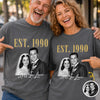 Custom Photo Comfort T-Shirt - Personalized Anniversary Wedding Gifts For Husband And Wife, Him And Her - Sweet Retro Romance
