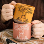 Custom Pottery Mug - Personalized Anniversary Wedding Gifts For Husband And Wife, Him And Her - Our Love Tree