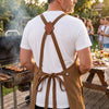 Custom Canvas Apron - Personalized Birthday Gifts For Husband, Son, Grandson, Brother, Grandpa, Dad, Yourself - Grill Sergeant On Duty