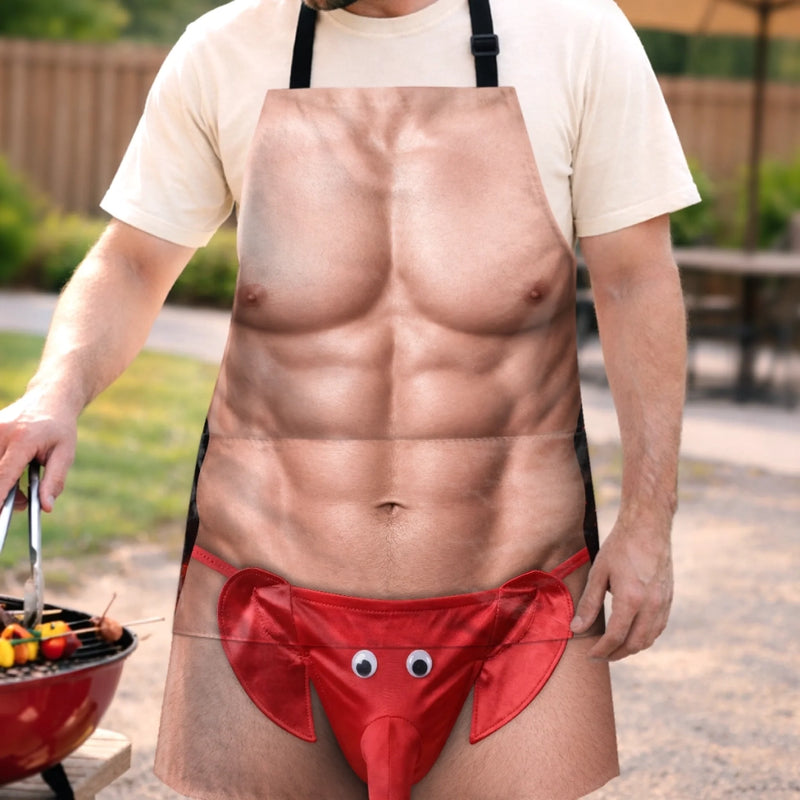 Custom Funny Apron With Pocket - Personalized Birthday Gifts For Husband, Son, Grandson, Brother, Grandpa, Dad, Yourself - Cooking Up Too Much Heat