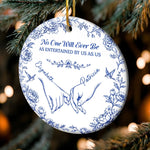 Custom Ceramic Ornament - Personalized Best Friend Christmas Birthday Gifts For Women, Besties, Sisters, BFF - Entertained By Us As Us