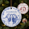 Custom Photo Ceramic Ornament - Personalized Best Friend Christmas Birthday Gifts For Women, Besties, Sisters, BFF - Friends Make The World Brighter