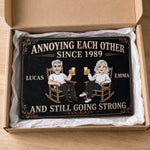 Custom Home Decor Metal Sign - Personalized  Anniversary Wedding Gifts For Husband And Wife, Him And Her - Growing Old And Strong Together