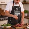 Custom Canvas Apron - Personalized Birthday Gifts For Husband, Son, Grandson, Brother, Grandpa, Dad, Yourself - Powered By Smoke And Fire