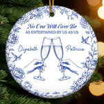 Custom Ceramic Ornament - Personalized Best Friend Christmas Birthday Gifts For Best Friends, Sisters, BFF - Side By Side